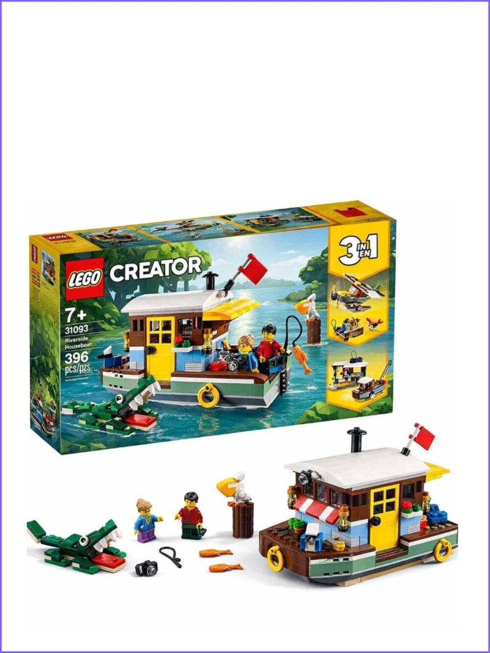 Lego Creator 3in1 Riverside Houseboat 31093  New In Box
